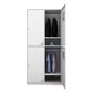 Contemporary Metal Wardrobe Freestanding Wardrobe Closet with Locks