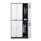 Contemporary Metal Wardrobe Freestanding Wardrobe Closet with Locks