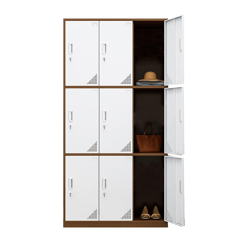 Contemporary Metal Wardrobe Freestanding Wardrobe Closet with Locks