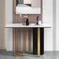 Tabella di accento glam largo 11 "Stone Tabella accento console bianco rettangolo bianco