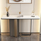Tabella di accento glam largo 11 "Stone Tabella accento console bianco rettangolo bianco