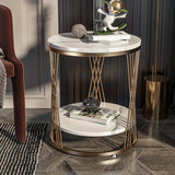 Glam Stone Accent Table Table Table