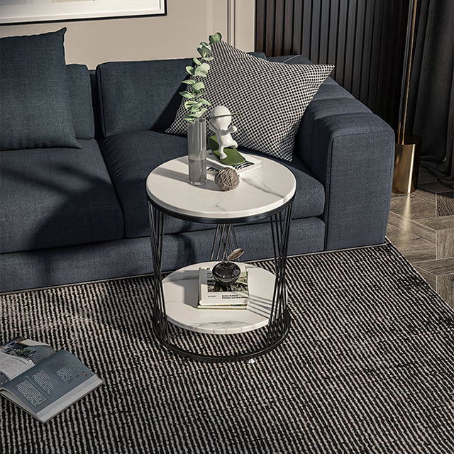 Glam Stone Accent Table Table Table