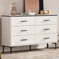 Contemporary Glam Storage Storage Chest White Storage Chest Dresser 47"L x 12"W x 31"H Black White Clearhalo 'Bedroom Furniture' 'Dressers & Chests' 'dressers_chests' 'furn' 'furn_dressers_chests' 'Furniture' 5866808