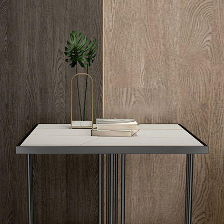 Tavolo da notte in pietra d'oro Glam mobile per comodino con 2 ripiani