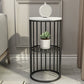 21.65 "Alto Metal Glam Nightstand de almacenamiento Abierto de almacenamiento Bedside Bedside con estantes