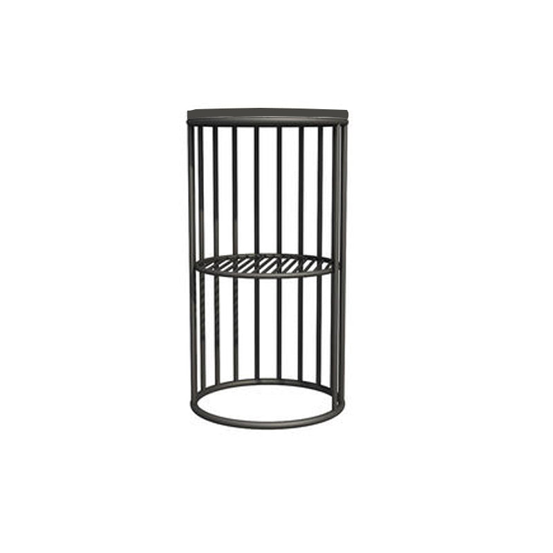 21.65 "Alto Metal Glam Nightstand de almacenamiento Abierto de almacenamiento Bedside Bedside con estantes