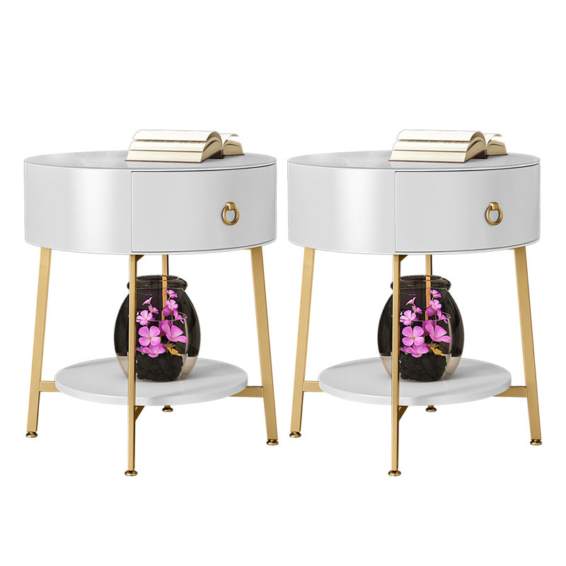 Metal Bedside Gabinet Beard Stant Accent Table Nightsand con piernas