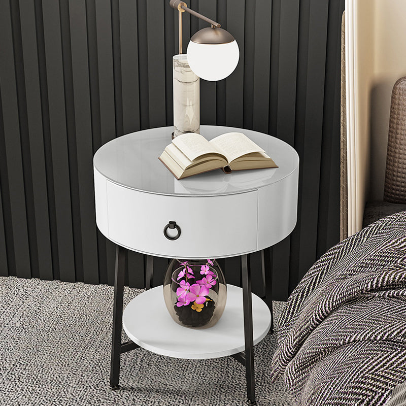 Metal Bedside Gabinet Beard Stant Accent Table Nightsand con piernas