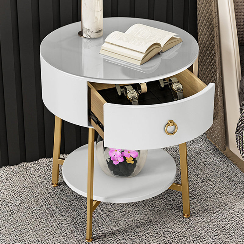 Metal Bedside Gabinet Beard Stant Accent Table Nightsand con piernas
