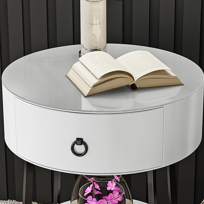 Metal Bedside Gabinet Beard Stant Accent Table Nightsand con piernas