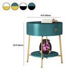 Metal Bedside Gabinet Beard Stant Accent Table Nightsand con piernas