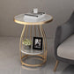 Faux Marble Accent Table Nightstand 24.8" Tall Bedside Cabinet Clearhalo 'Bedroom Furniture' 'furn' 'furn_night_stand' 'Furniture' 'night_stand' 'Nightstands' 5866872