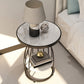 Faux Marble Accent Table Nightstand 24.8" Tall Bedside Cabinet Clearhalo 'Bedroom Furniture' 'furn' 'furn_night_stand' 'Furniture' 'night_stand' 'Nightstands' 5866879