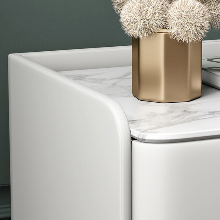 Faux Wood -Nachtschrank Glamakzenttisch Nachttisch mit 2 Schublade