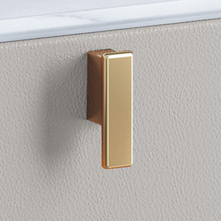 Faux Wood -Nachtschrank Glamakzenttisch Nachttisch mit 2 Schublade