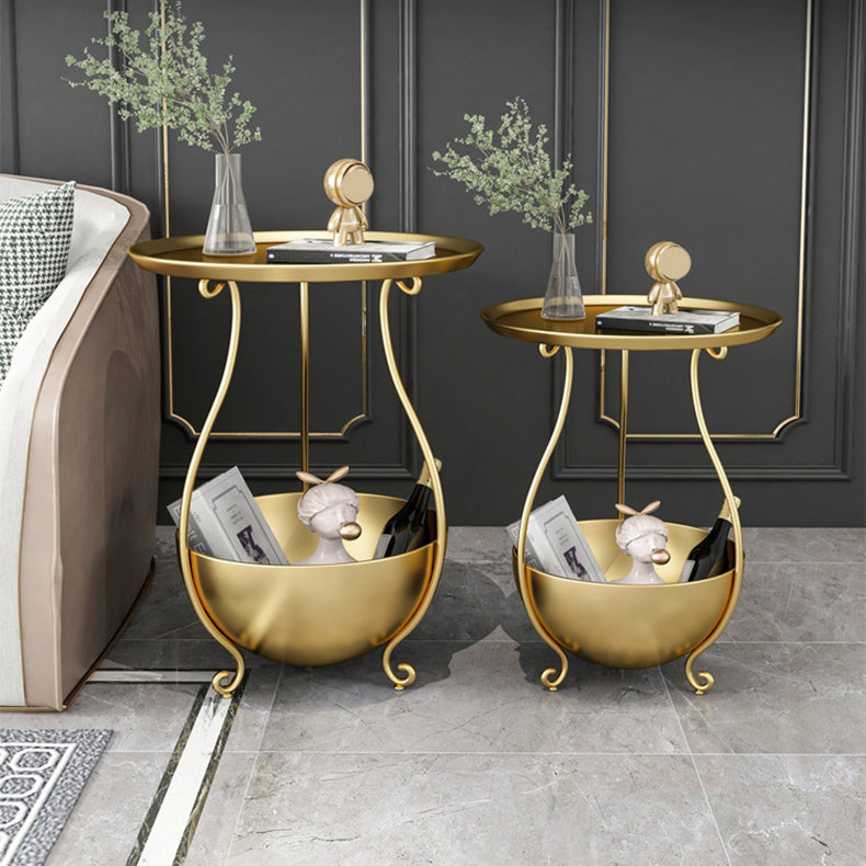 Metall Akzenttisch Nachttisch unterer Regal Nachttisch für Schlafzimmer