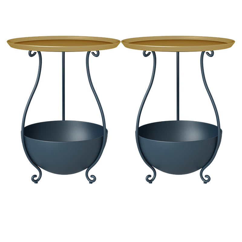 Metall Akzenttisch Nachttisch unterer Regal Nachttisch für Schlafzimmer