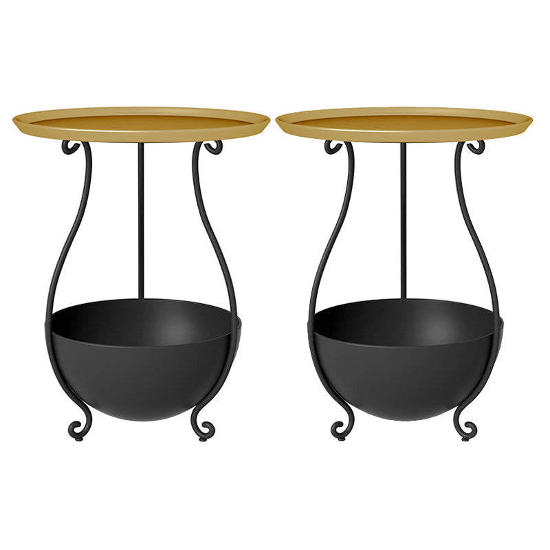 Metall Akzenttisch Nachttisch unterer Regal Nachttisch für Schlafzimmer