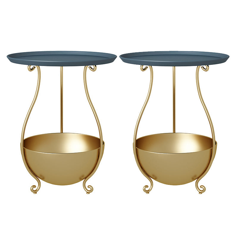 Metall Akzenttisch Nachttisch unterer Regal Nachttisch für Schlafzimmer