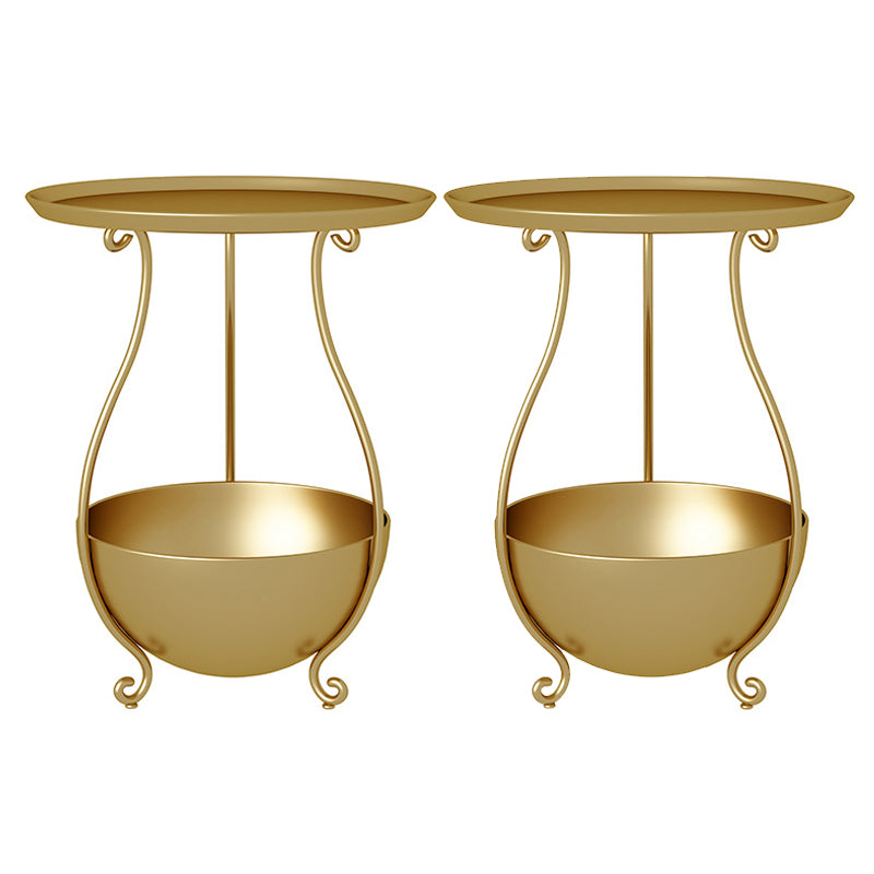 Metall Akzenttisch Nachttisch unterer Regal Nachttisch für Schlafzimmer