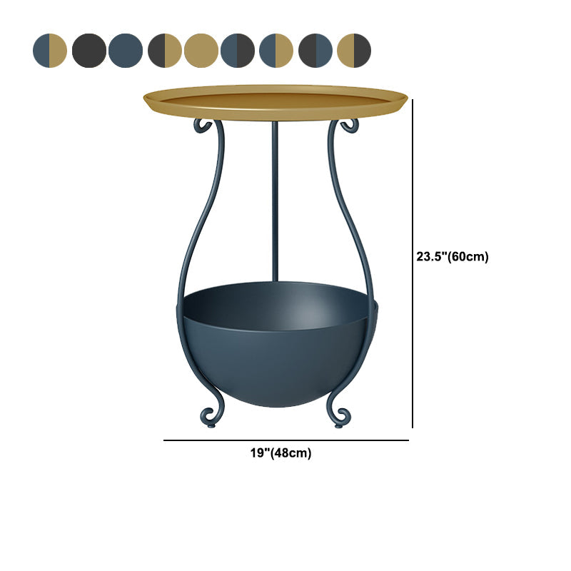 Metall Akzenttisch Nachttisch unterer Regal Nachttisch für Schlafzimmer