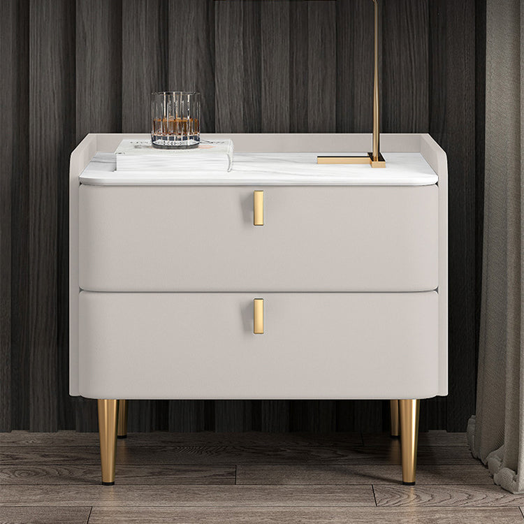 19.69" Tall 2-drawer Bedside Cabinet Legs Included Solid Wood Night Table Clearhalo 'Bedroom Furniture' 'furn' 'furn_night_stand' 'Furniture' 'night_stand' 'Nightstands' 5867033