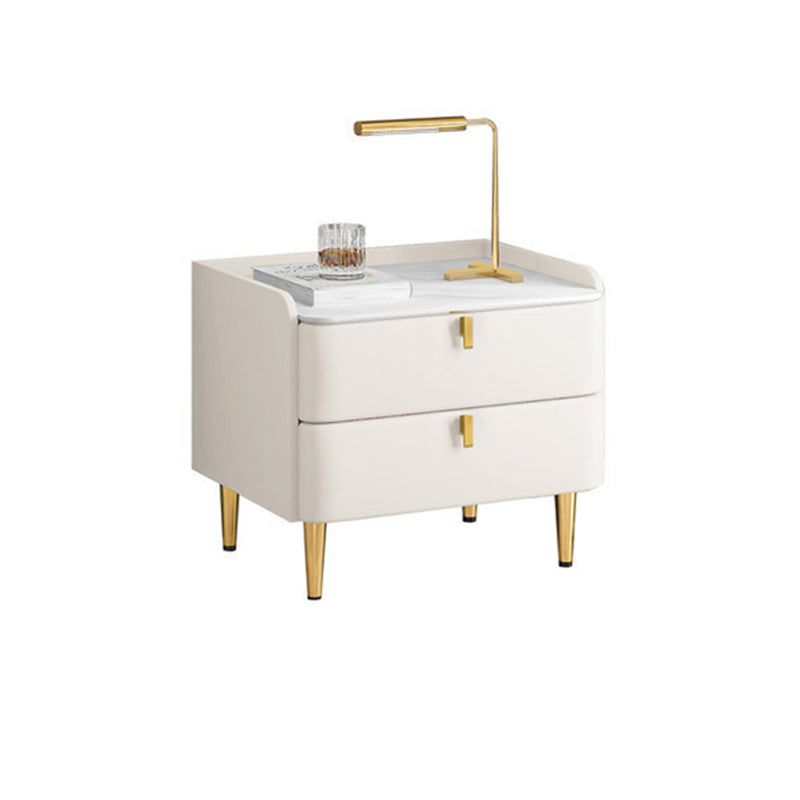 19.69" Tall 2-drawer Bedside Cabinet Legs Included Solid Wood Night Table Clearhalo 'Bedroom Furniture' 'furn' 'furn_night_stand' 'Furniture' 'night_stand' 'Nightstands' 5867044