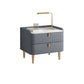 19.69" Tall 2-drawer Bedside Cabinet Legs Included Solid Wood Night Table Gray Blue 1 Piece Clearhalo 'Bedroom Furniture' 'furn' 'furn_night_stand' 'Furniture' 'night_stand' 'Nightstands' 5867045