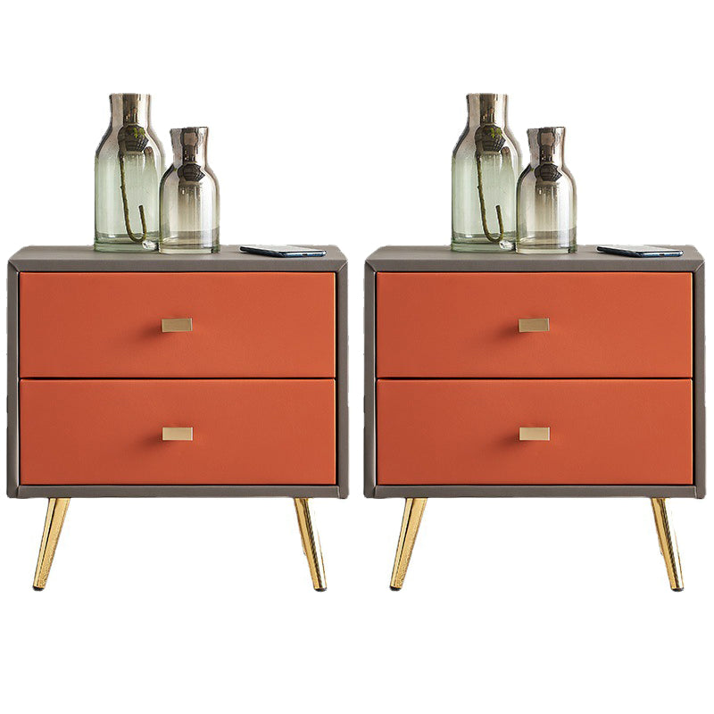 Solide houten accenttafel nachtkastjes benen inbegrepen bedkast met 2 laden