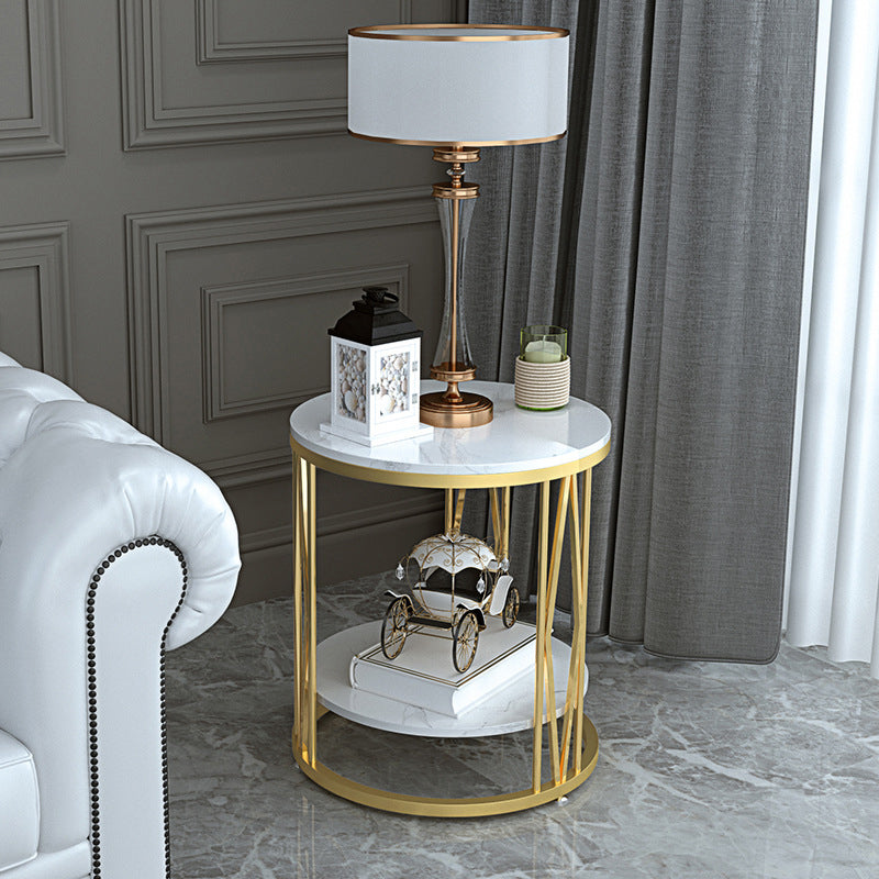 Pantalla de noche industrial de la mesa del estante inferior soporte de noche para dormitorio