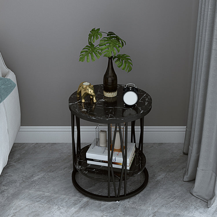 Pantalla de noche industrial de la mesa del estante inferior soporte de noche para dormitorio