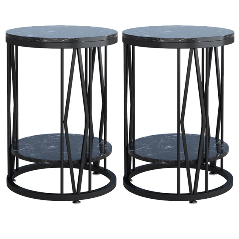 Pantalla de noche industrial de la mesa del estante inferior soporte de noche para dormitorio