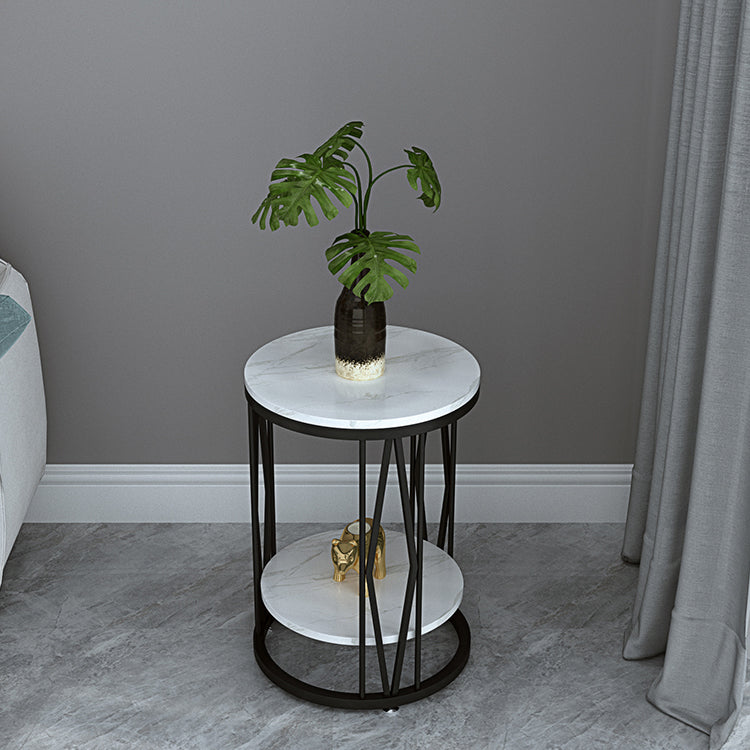 Pantalla de noche industrial de la mesa del estante inferior soporte de noche para dormitorio