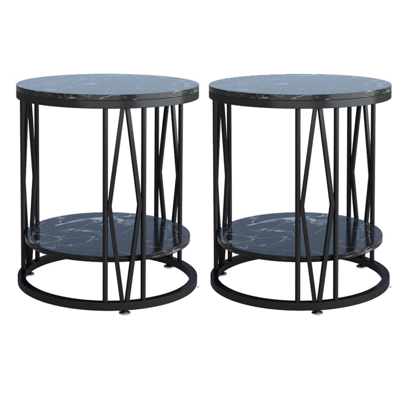 Pantalla de noche industrial de la mesa del estante inferior soporte de noche para dormitorio