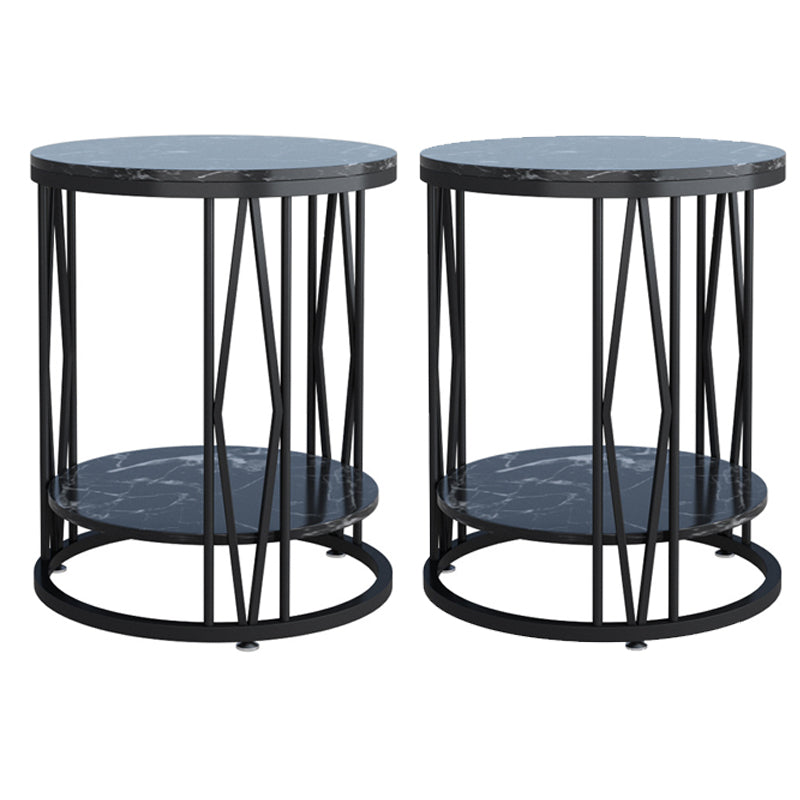 Pantalla de noche industrial de la mesa del estante inferior soporte de noche para dormitorio