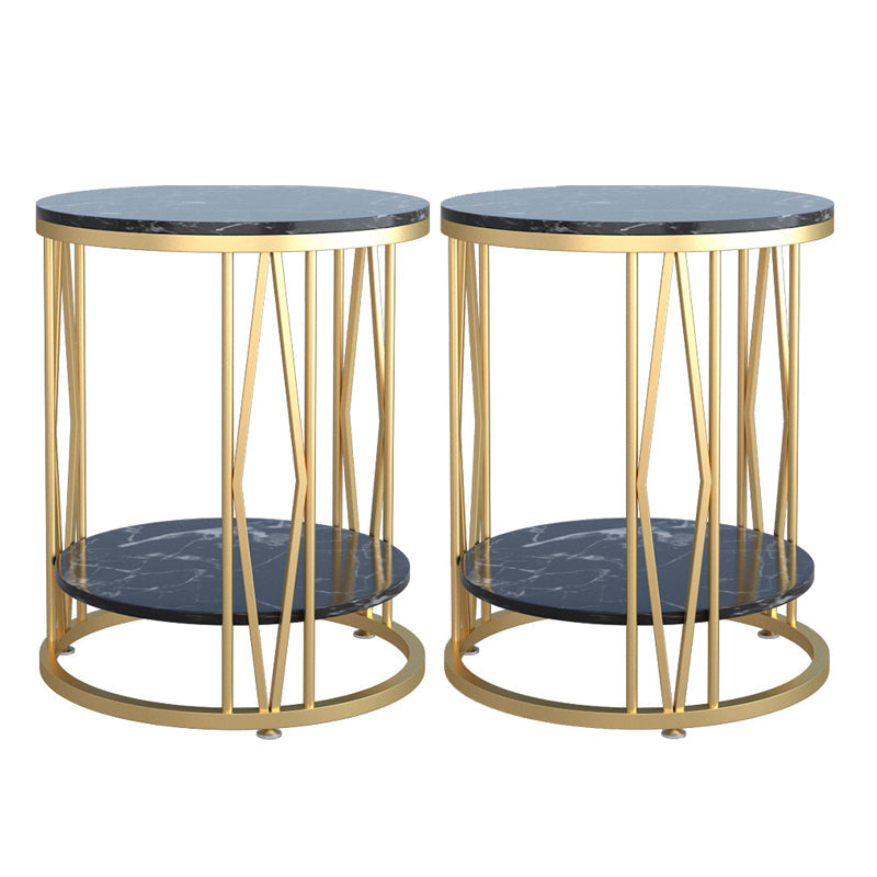 Pantalla de noche industrial de la mesa del estante inferior soporte de noche para dormitorio