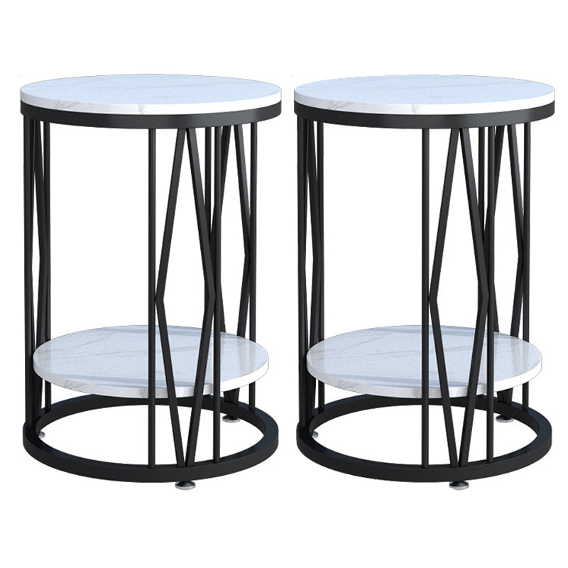 Pantalla de noche industrial de la mesa del estante inferior soporte de noche para dormitorio