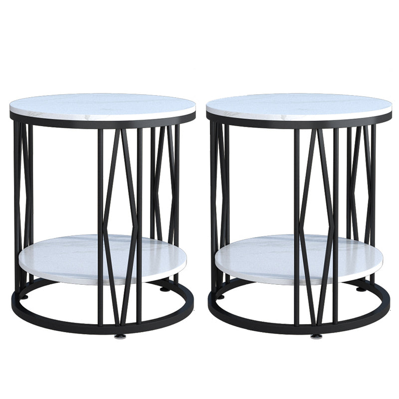 Pantalla de noche industrial de la mesa del estante inferior soporte de noche para dormitorio