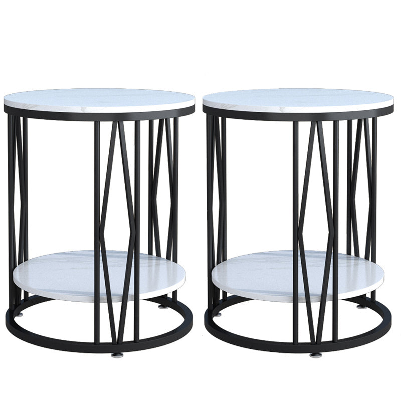 Pantalla de noche industrial de la mesa del estante inferior soporte de noche para dormitorio