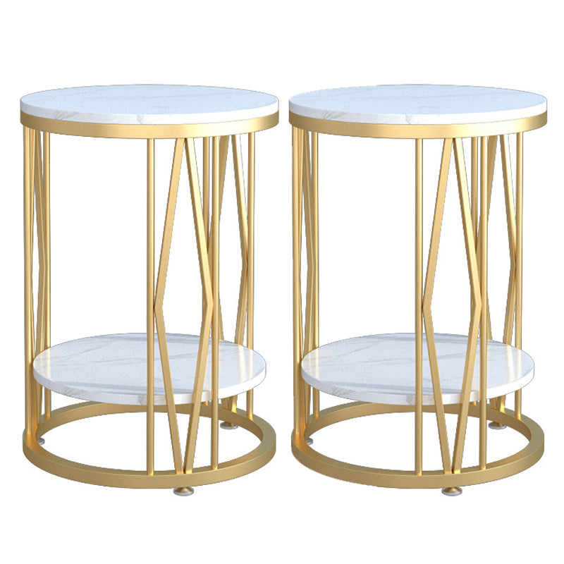 Pantalla de noche industrial de la mesa del estante inferior soporte de noche para dormitorio