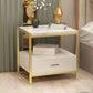 1-Drawer 1-Shelf Accent Table Nightstand 19.68" Tall Faux Marble Bedside Cabinet