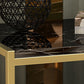 1-Drawer 1-Shelf Accent Table Nightstand 19.68" Tall Faux Marble Bedside Cabinet