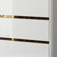 Cómoda de dormitorio Glam Stone, cómoda de almacenamiento de 16" de ancho en blanco con cajones