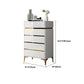 Cómoda de dormitorio Glam Stone, cómoda de almacenamiento de 16" de ancho en blanco con cajones