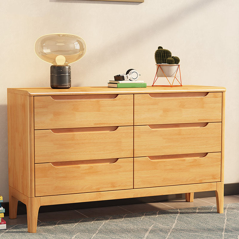 Contemporary Storage Chest Dresser Solid Wood Dresser with 5/6/7 Drawers Natural 6 Clearhalo 'Bedroom Furniture' 'Dressers & Chests' 'dressers_chests' 'furn' 'furn_dressers_chests' 'Furniture' 5867220