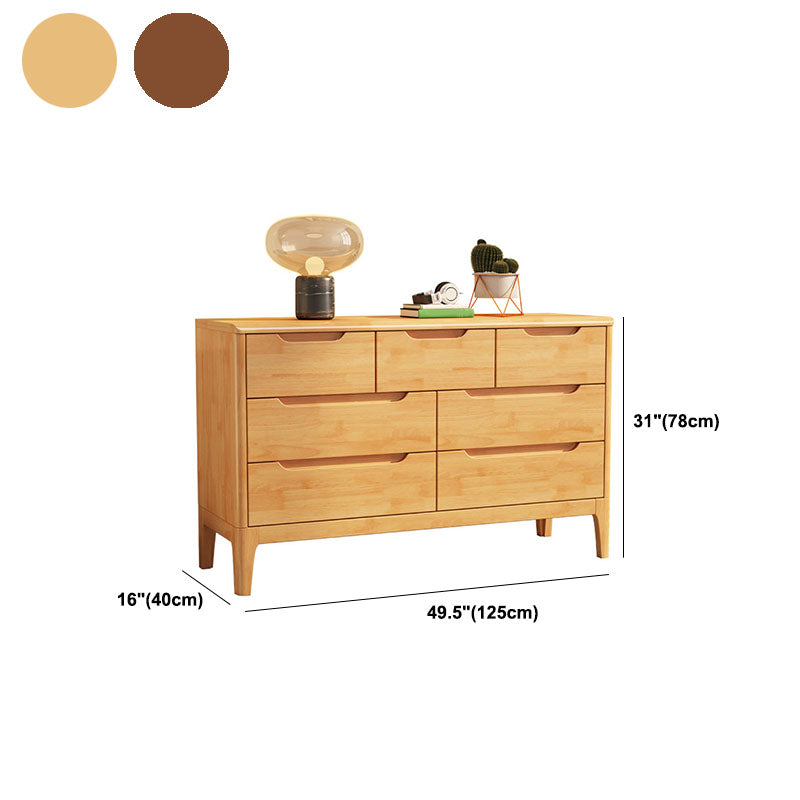 Contemporary Storage Chest Dresser Solid Wood Dresser with 5/6/7 Drawers Clearhalo 'Bedroom Furniture' 'Dressers & Chests' 'dressers_chests' 'furn' 'furn_dressers_chests' 'Furniture' 5867235
