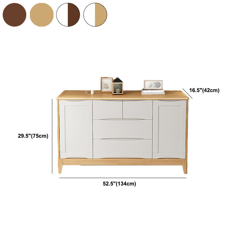 Eigentijdse massief hout dressoirs 4 laden opbergkast dressoir