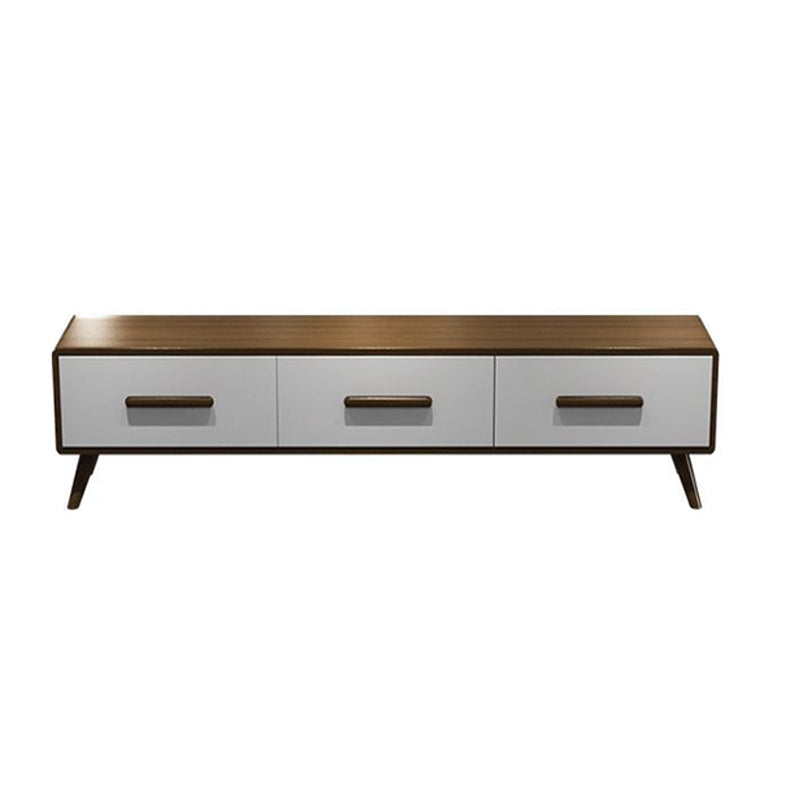 Modern Wood TV Media Stand 12" W Enclosed Storage TV Stand with Drawers Default Title Clearhalo 'furn' 'furn_tv_stands_entertainment_centers' 'Furniture' 'Living Room Furniture' 'TV Stands & Entertainment Centers' 'TV Stands & Media Storage Furniture' 'tv_stands_entertainment_centers' 5867322