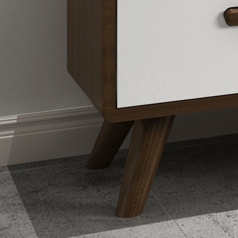 Moderno Wood TV Media Media de 12 "W Stand de TV de almacenamiento cerrado con cajones